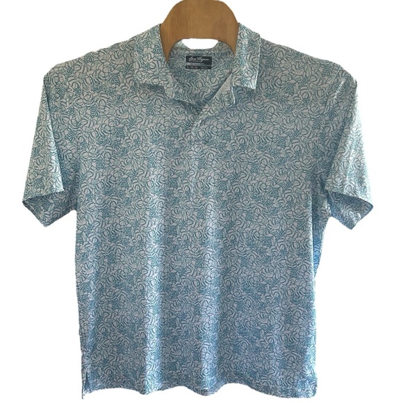 Ben Hogan Performance Men’s Tropical Leaf‎ Print Short Sleeve Polo  Sz XL - Picture 1 of 6